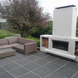 600x600 Flamed Black Granite