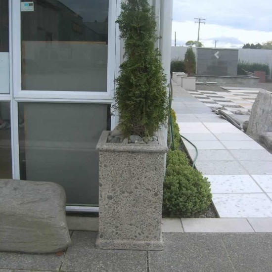 Concrete Planter Tall Skinny - Exposed Aggregate Classic Concrete Planter Tall Skinny - Exposed Aggregate Classic