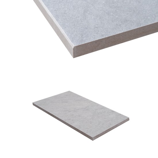 Porcelain Arris Edge Coping Paver - 600 x 300mm Marble Grey Porcelain Arris Edge Coping Paver - 600 x 300mm Marble Grey