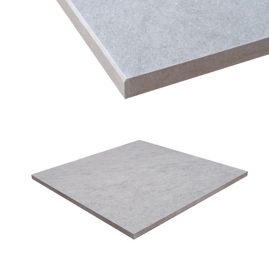 Porcelain Arris Edge Coping Paver - 600 x 600mm Marble Grey Porcelain Arris Edge Coping Paver - 600 x 600mm Marble Grey