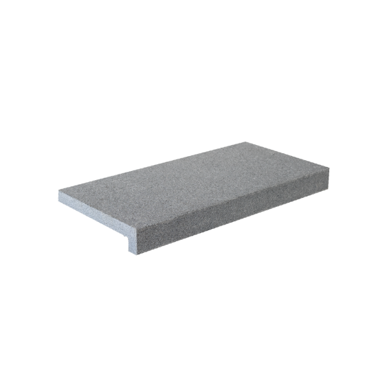 Granite Dropface Coping Paver - Flamed 600 x 300mm Grey Granite Dropface Coping Paver - Flamed 600 x 300mm Grey