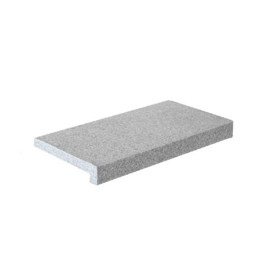 Granite Dropface Coping Paver - Flamed 600 x 300mm White Granite Dropface Coping Paver - Flamed 600 x 300mm White