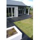 Granite Dropface External Corner Coping Paver - Flamed 400 x 400mm Black Granite Dropface External Corner Coping Paver - Flamed 400 x 400mm Black