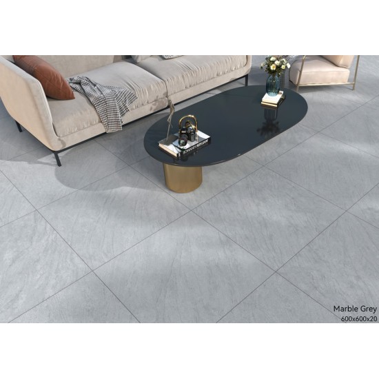 Porcelain Paver - 600 x 600mm Marble Grey Porcelain Paver - 600 x 600mm Marble Grey