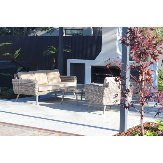 Granite Dropface Coping Paver - Flamed 600 x 300mm White