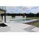 Granite Dropface Internal Corner Coping Paver - Flamed 480 x 480mm White