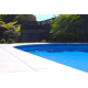 Granite Dropface Internal Corner Coping Paver - Flamed 480 x 480mm White